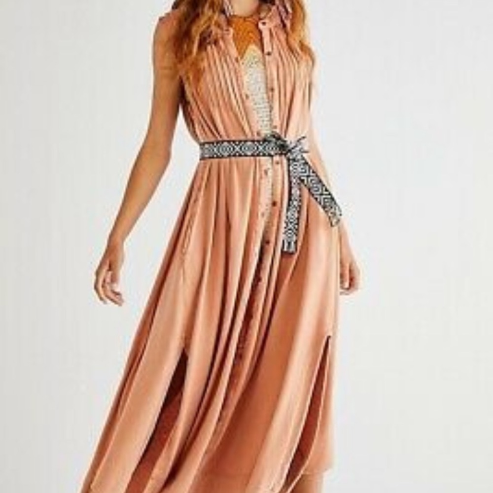 Free People pintucked midi dress